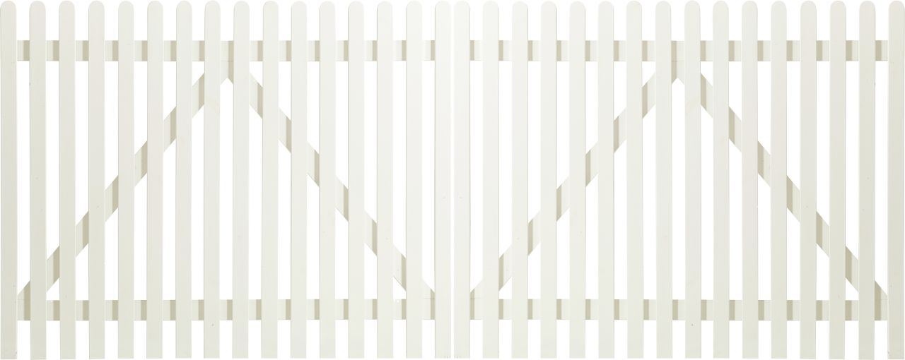 Plus Vorgartentor Retro 300 x 120 cm weiß