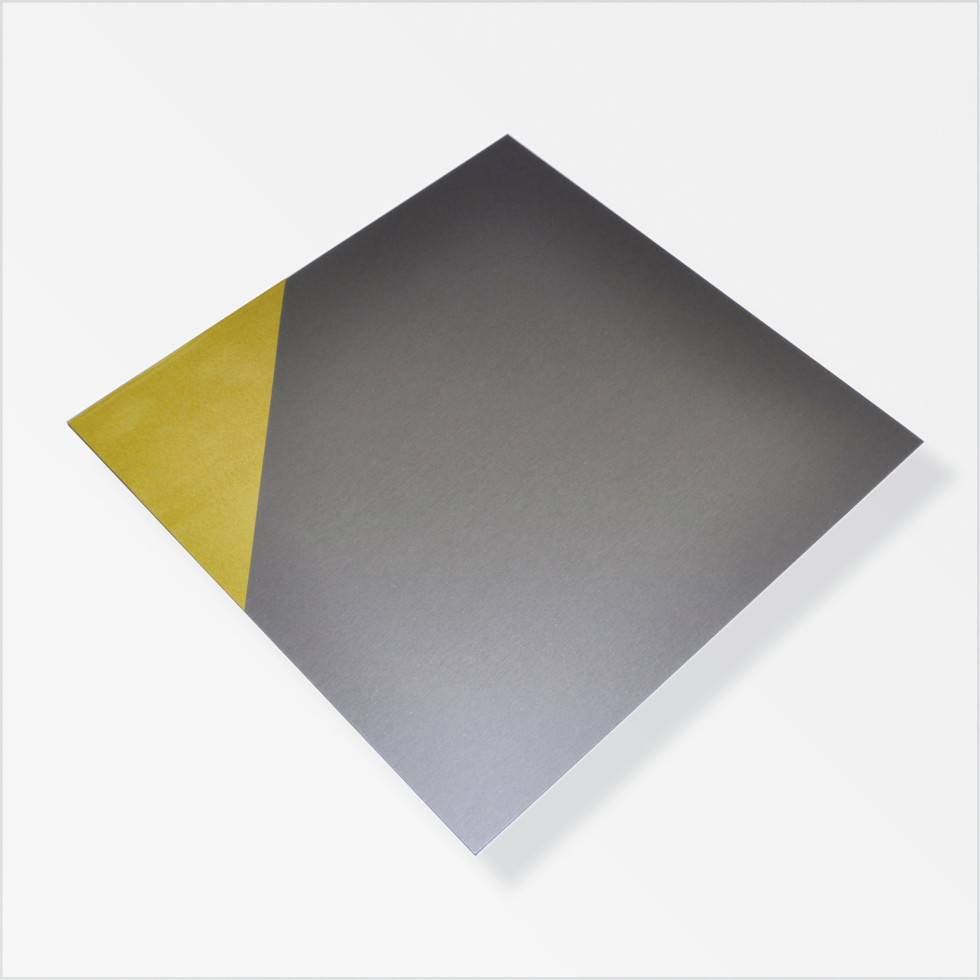 alfer Kunststoffplatte, heißgeprägt 300 x 300 mm Kunststoff edelstahl optik