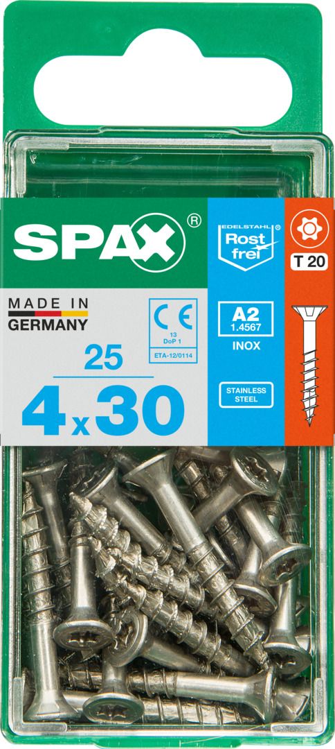 Spax Universalschrauben 4.0 x 30 mm TX 20 - 25 Stk.