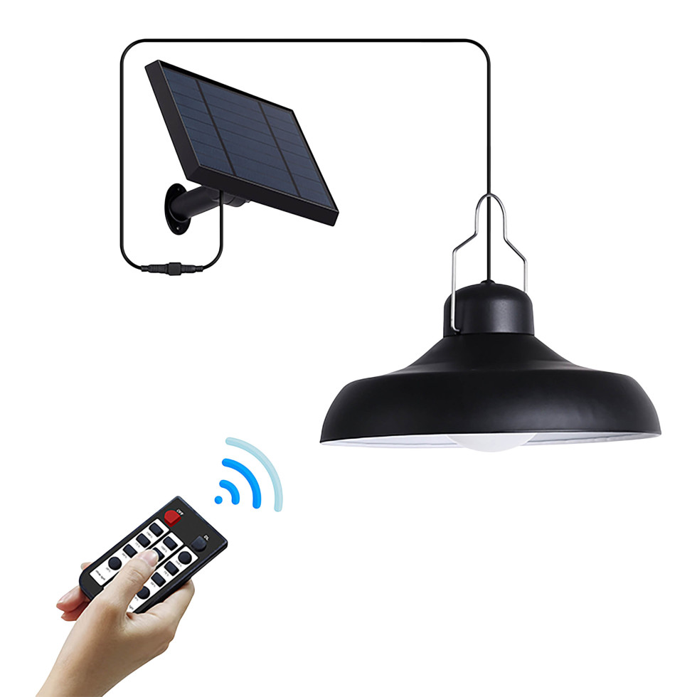 Light & More LED Solarleuchte inkl. Fernbedienung dimmbar schwarz