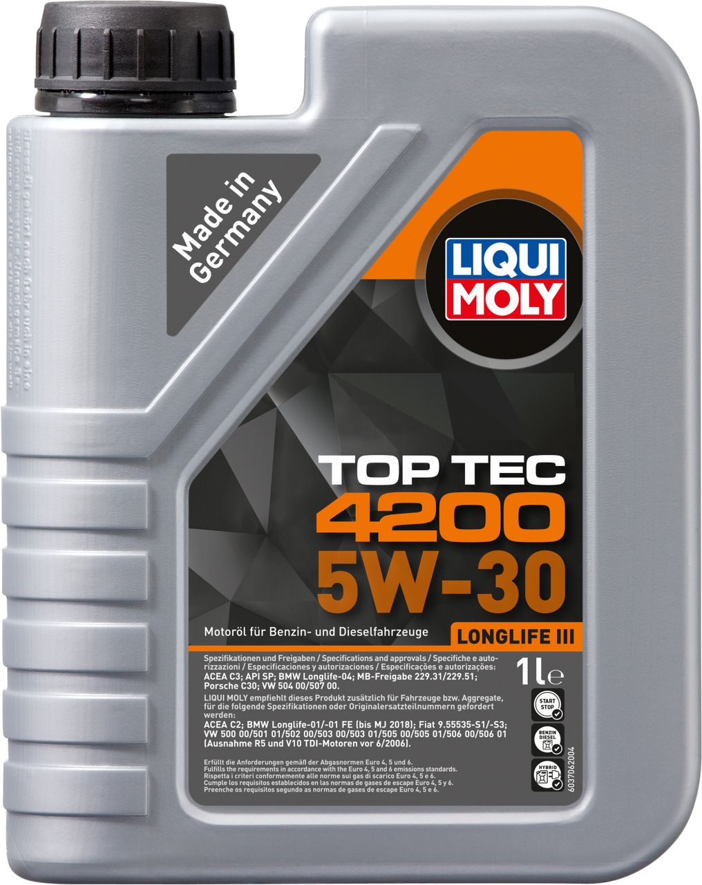 Liqui Moly Motoröl Top Tec 4200 SAE 5W-30 Longlife III 1 L