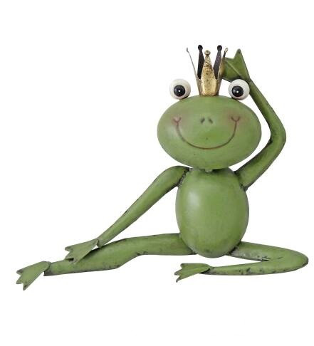 TrendLine Dekofigur Frosch Metall 35 x 27 cm grün