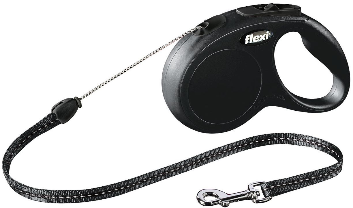 Flexi Hundeleine New Classic S schwarz, Seil