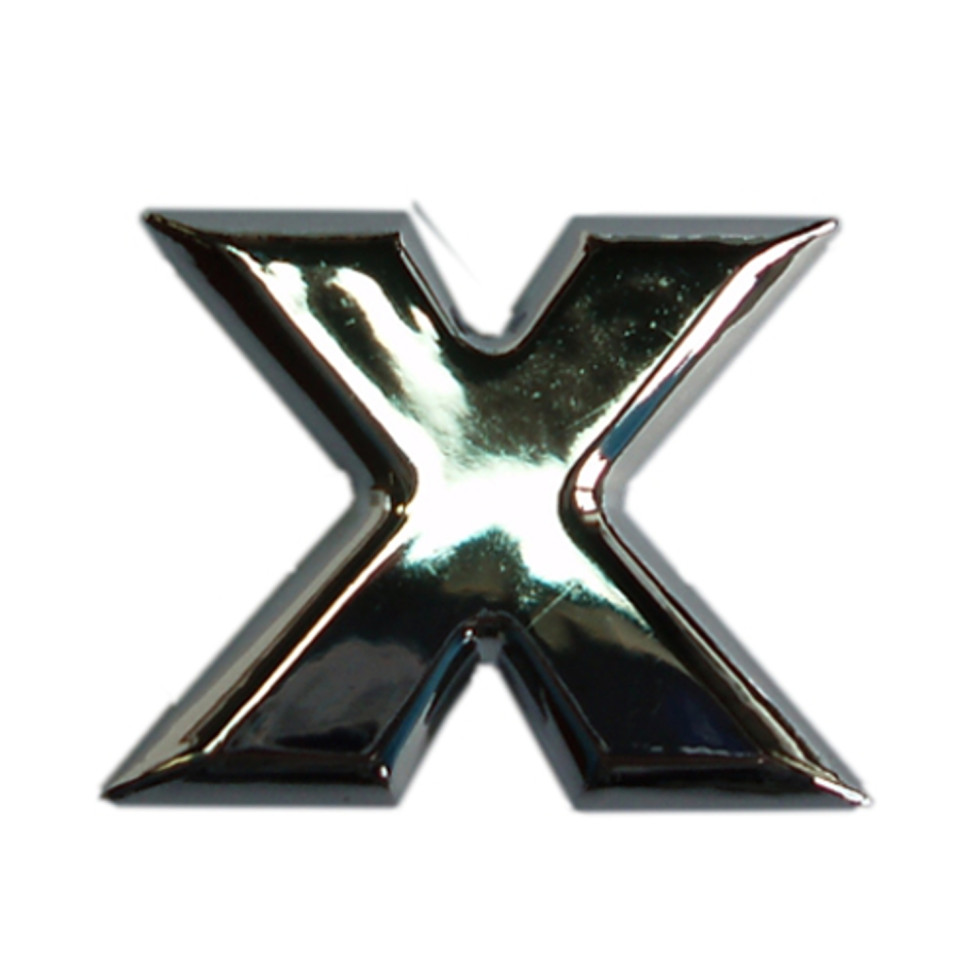 Hermann Schütz 3D-Relief-Chrome-Buchstabe X 25x35mm