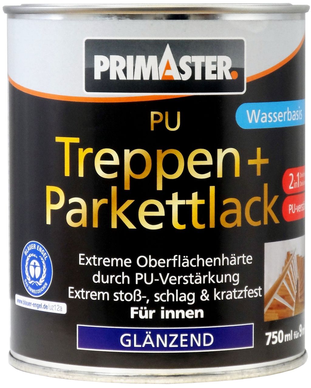 Primaster PU Treppen- und Parkettlack 2in1 750 ml farblos glänzend