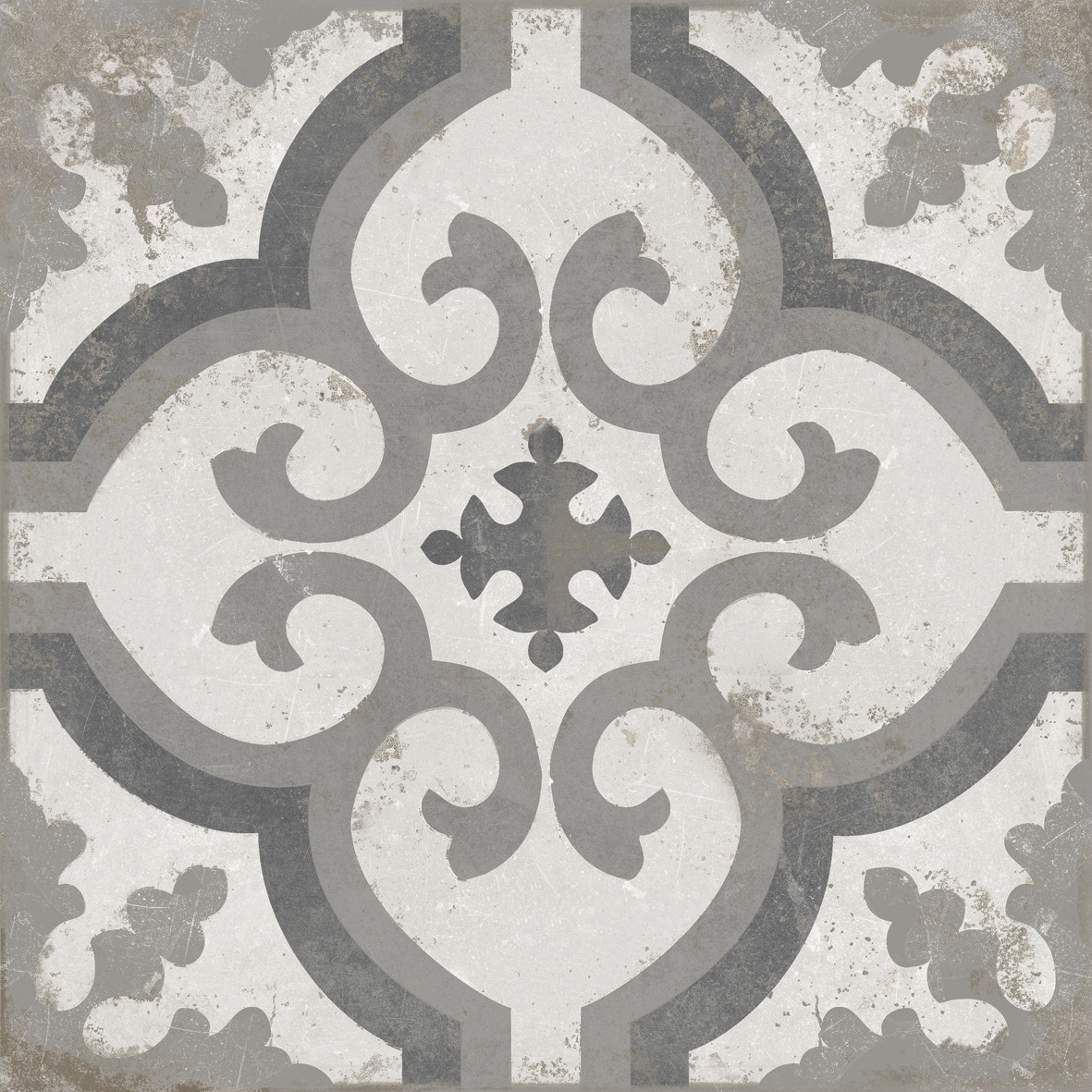 Bodenfliese Feinsteinzeug Zeta 20 x 20 cm grau