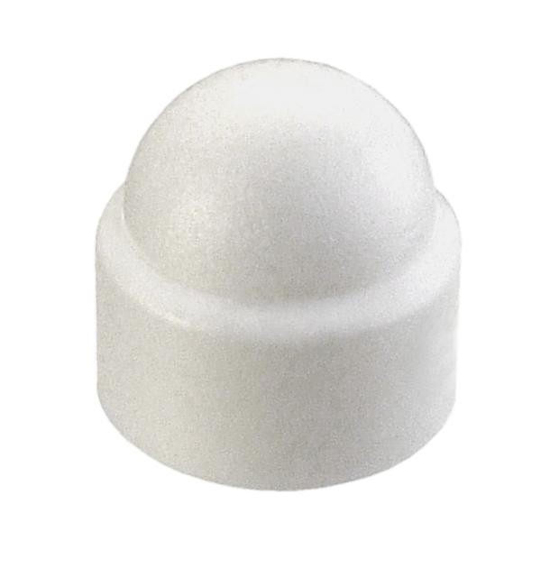 Connex Abdeckkappen M8 für Sechskantschrauben rund weiß - 8 Stk.