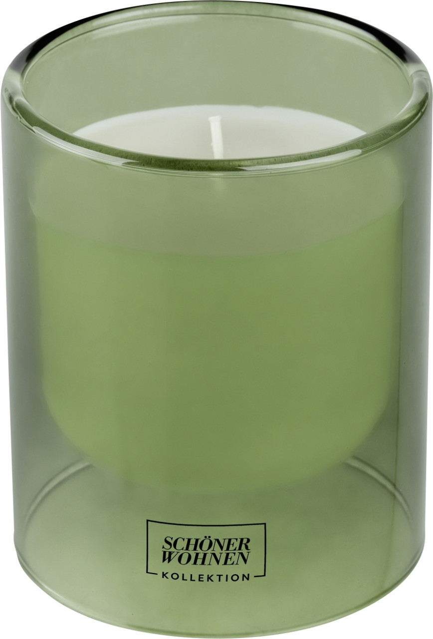 Schöner Wohnen Duftkerze im Glas L Basilikum Mandarine Ø 9 x 11 cm