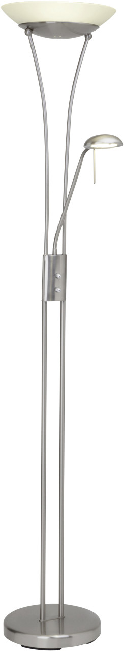 Brilliant LED Deckenfluter mit Lesearm 180 cm Finn weiß