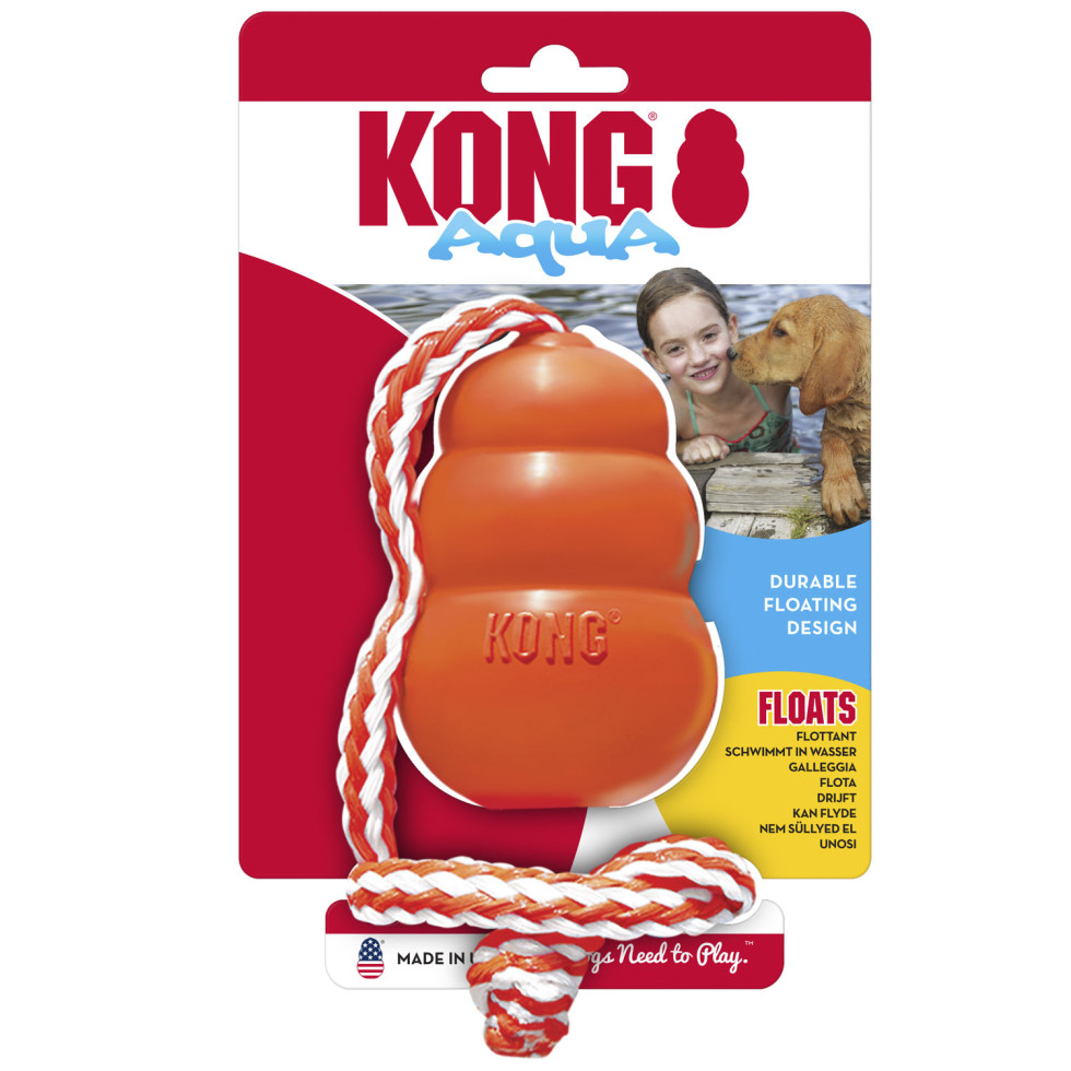 Kong Wasserspielzeug Hund Aqua mit Wurftau 63 cm organge