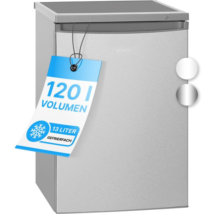 Bomann Kühlschrank mit Eisfach KS 2184.1 inox-look