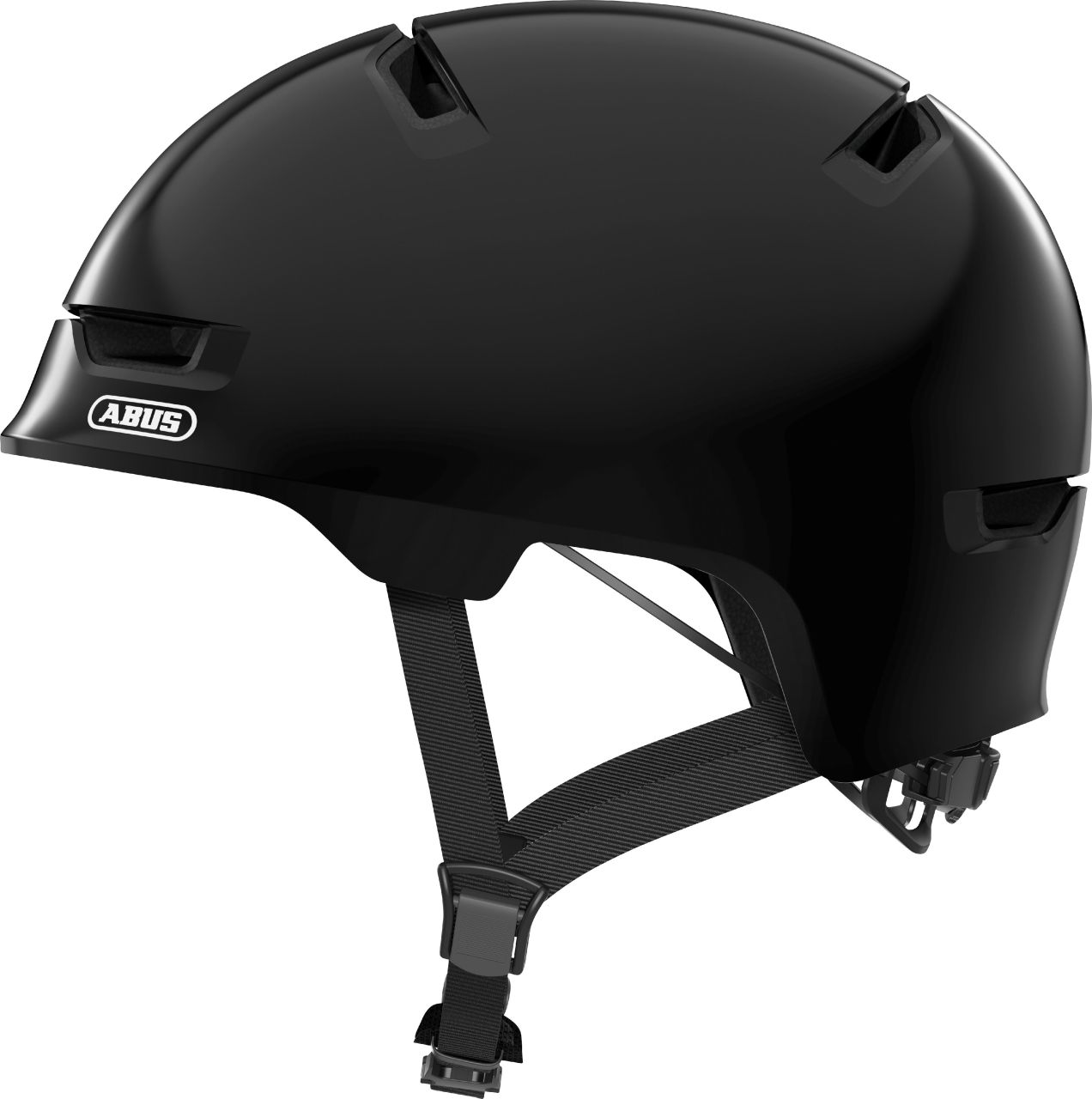 Abus Fahrradhelm Kinder Youth S shiny black