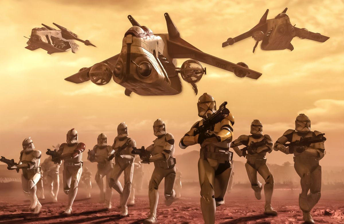 Komar Vlies Fototapete Star Wars Classic Armee Klonkrieger 400 x 260 cm