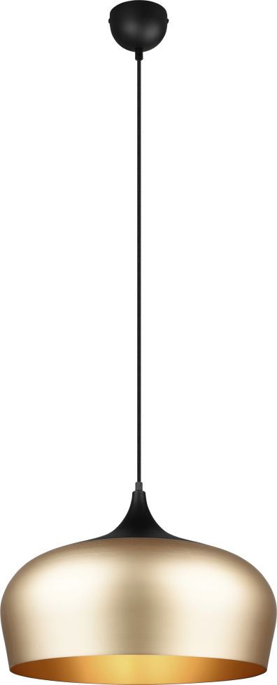 Trio Leuchten Pendelleuchte Chiron Ø 45cm messing, schwarz matt