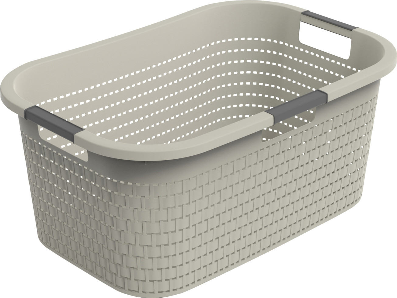 Rotho Wäschekorb Country, 40 L cappuccino
