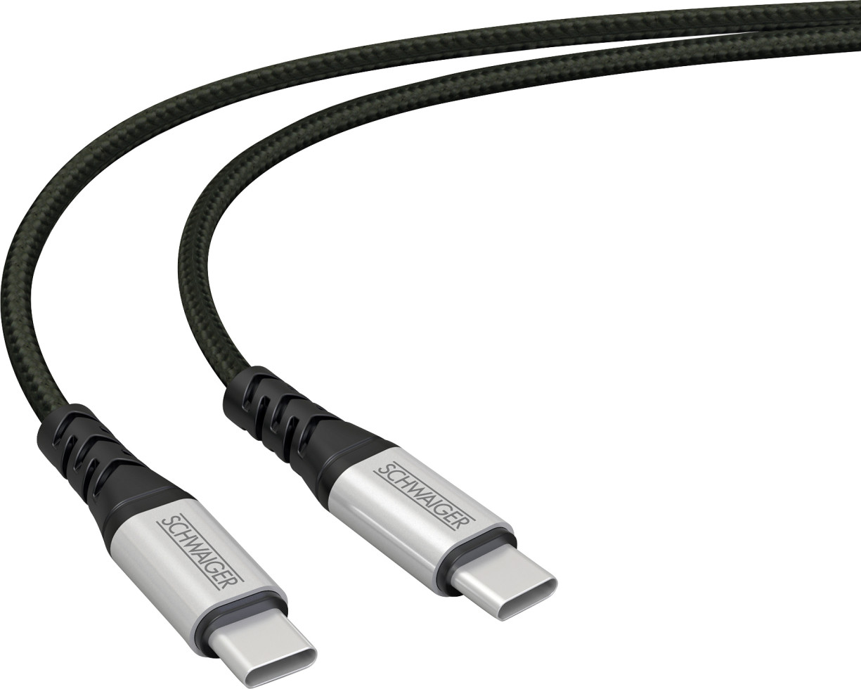 Schwaiger Sync und Ladekabel unzerstörbar Type C zu Type C, 1,2 m