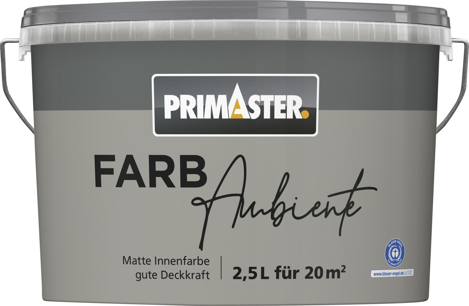 Primaster Farbambiente Wandfarbe matt naturgrau 2,5 L