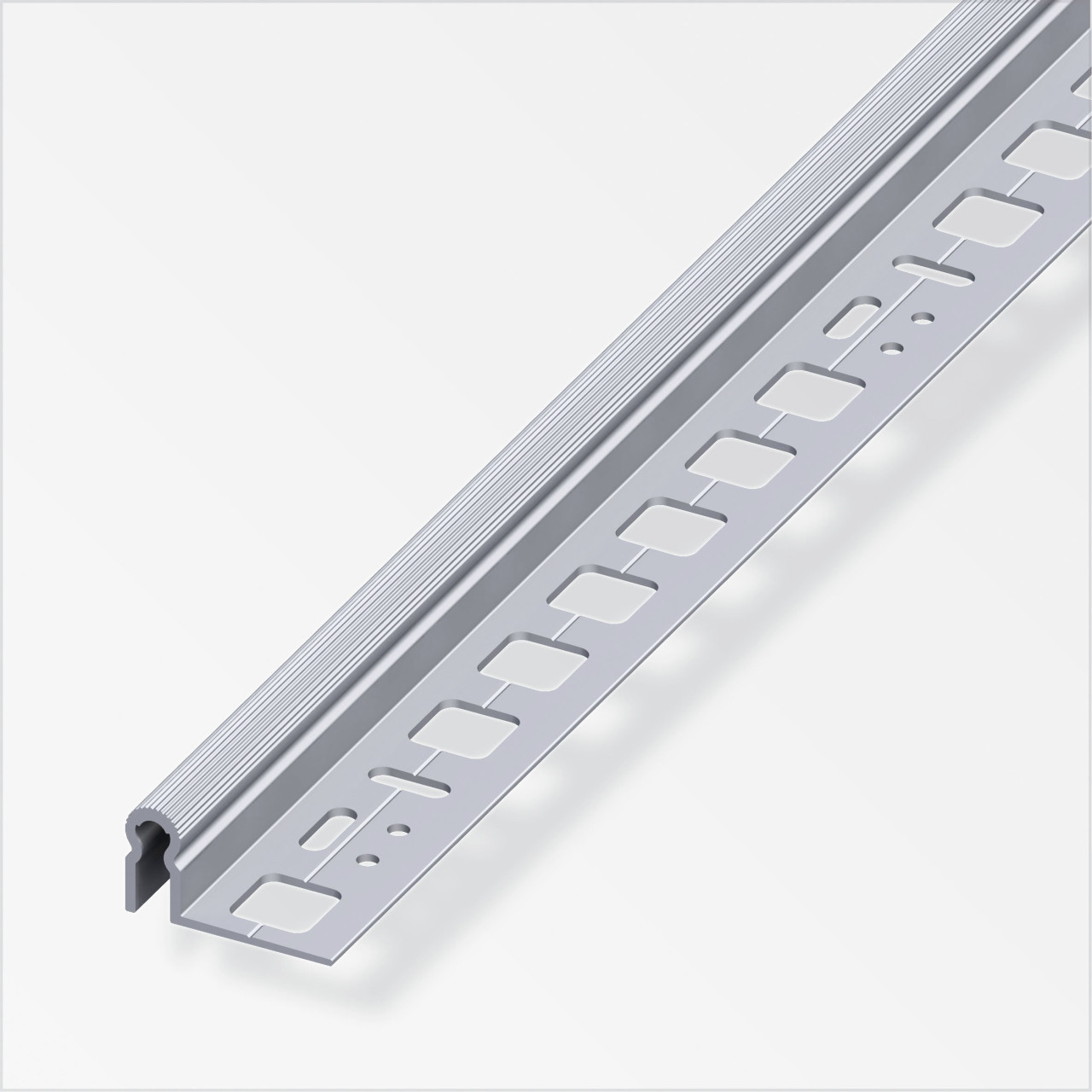 alfer Alu-Träger-Profil mit alfer -fix 1 m, 13 x 30 mm Alu roh blank