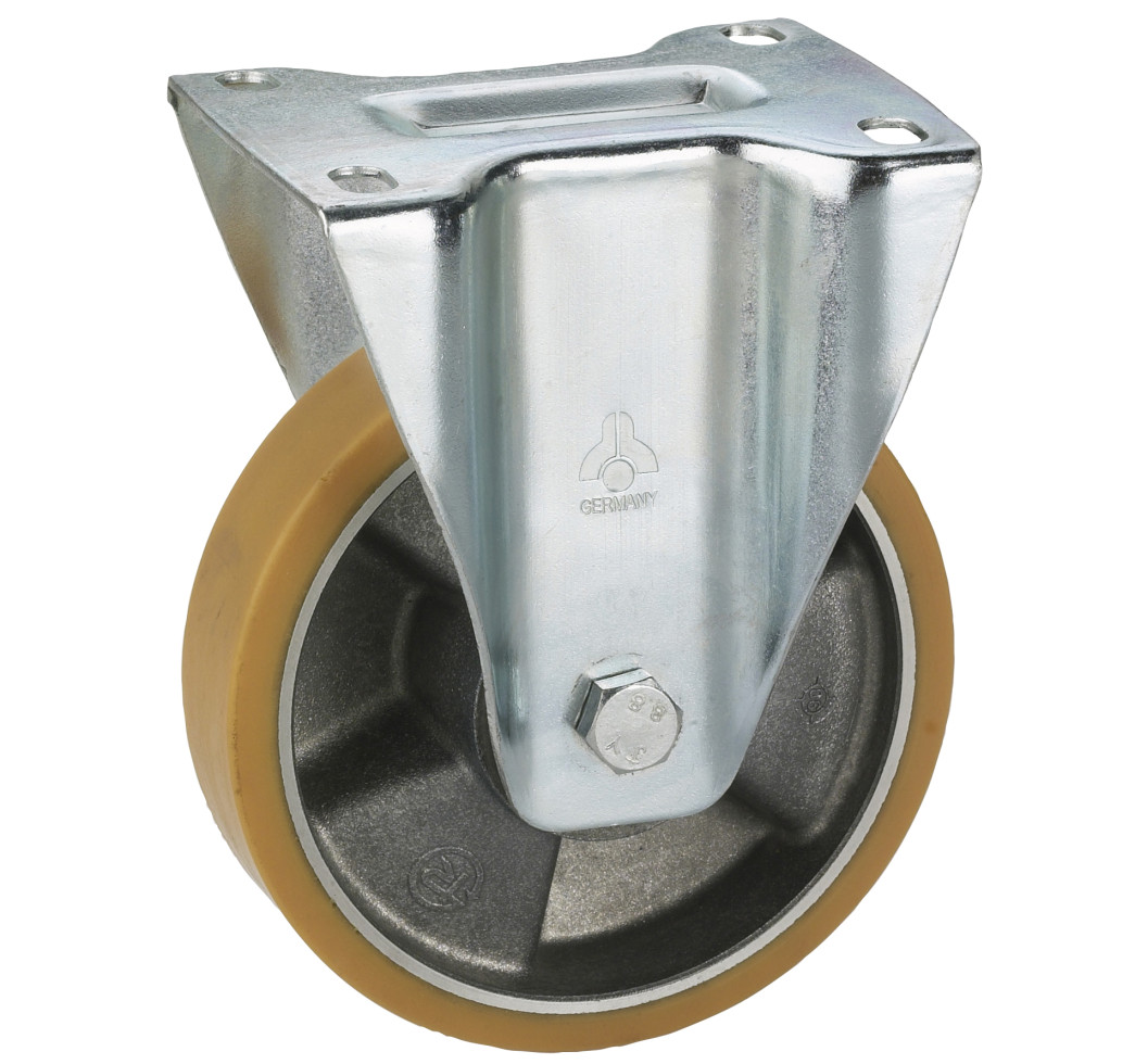 Transportgeräte-Bockrolle 100x30 mm Tragkr. 200 kg
