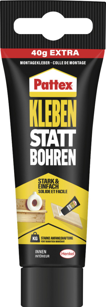 Pattex Montagekleber Kleben statt Bohren 90 g weiß
