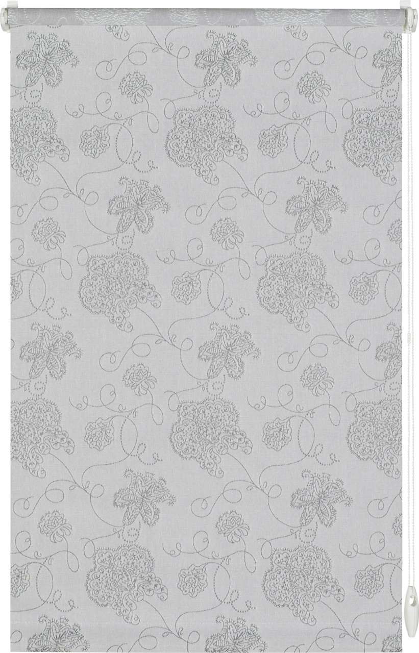 Gardinia EasyFix Rollo bestickt silber 60 x 150 cm