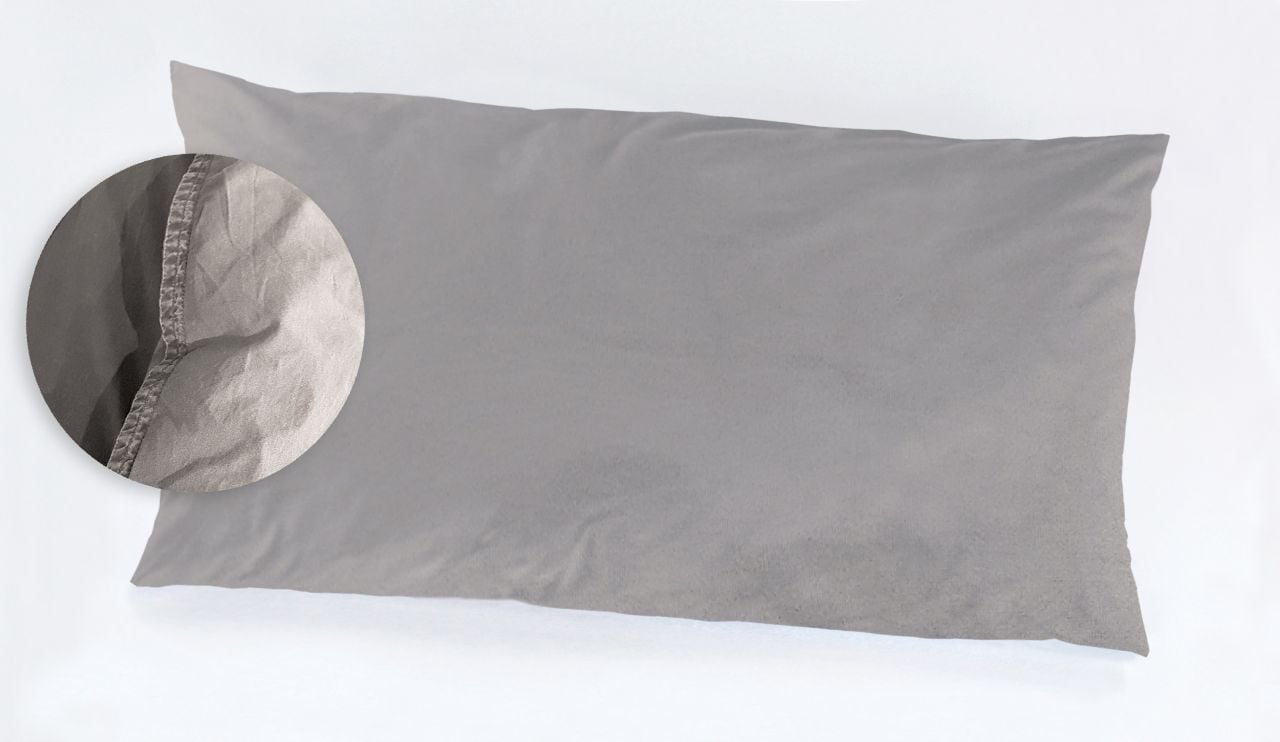 Vario Kissenbezug Renforce Stone Washed kitt, 40 x 80 cm