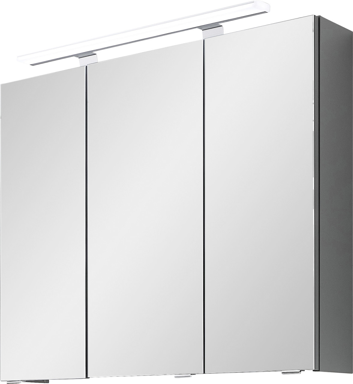 Primaster Spiegelschrank Düsseldorf mit Beleuchtung grau 80 x 70 cm