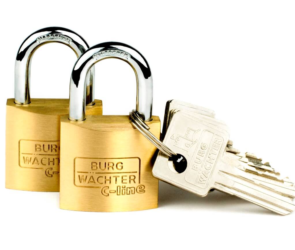 Burg Wächter Vorhängeschloss Duo 222 30 SB C-Line 14.3 x 16.0 mm - 2 Stück