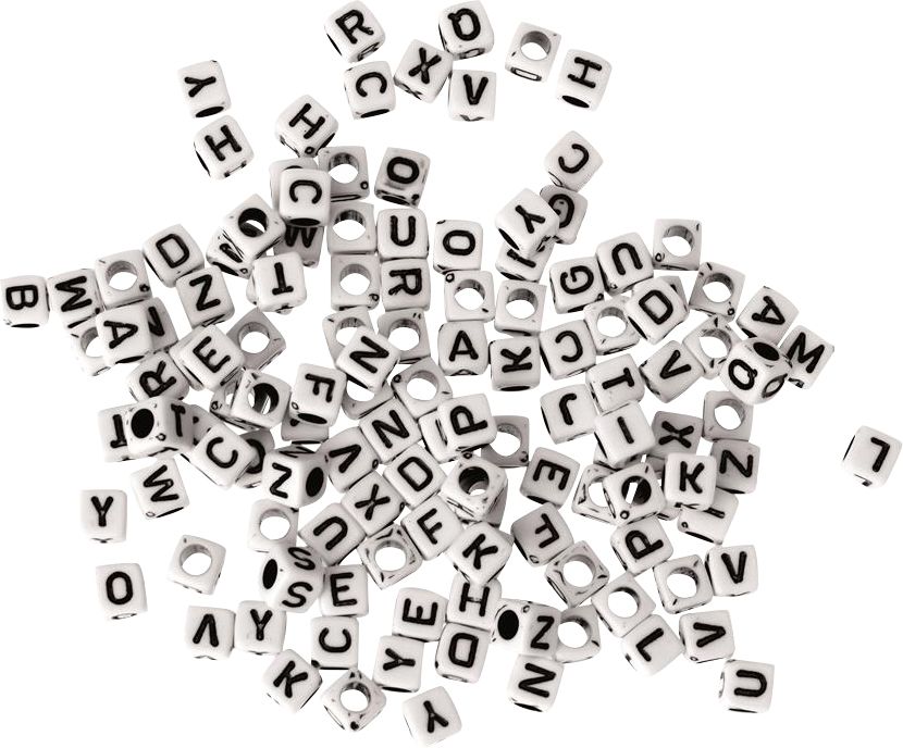 Glorex Kunststoff-Würfel mit Loch schwarz-weiß 5 x 5 mm