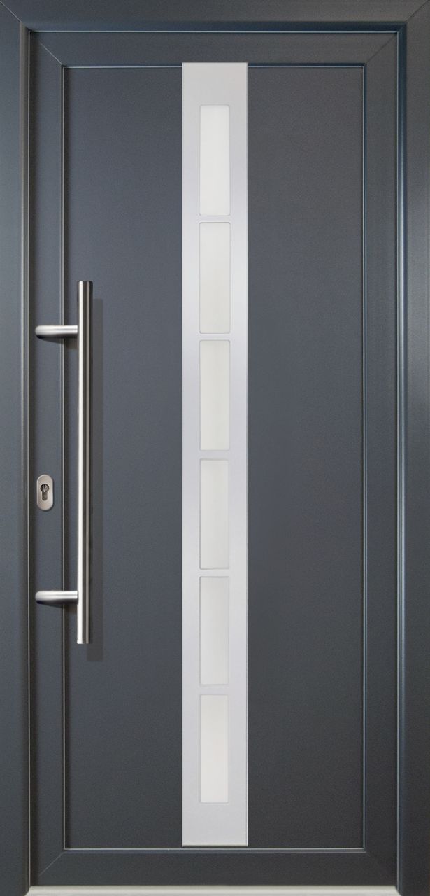 Meeth Haustür Signum Aluminium Modell 38 108 x 208 cm, DIN links, titan
