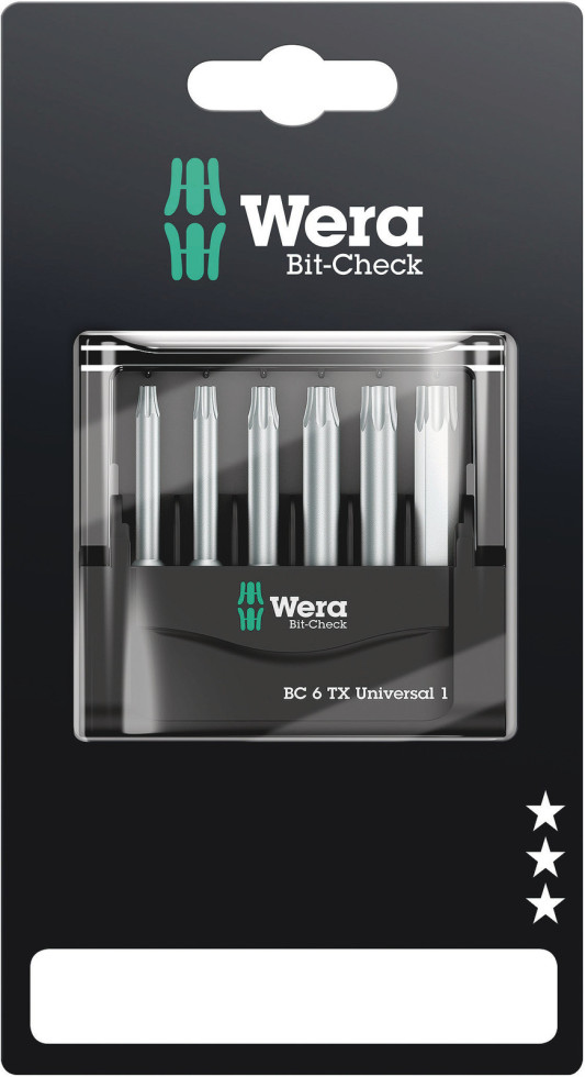 Wera Bit-Set Bit-Check BC 6 TX Universal 1 6-teilig