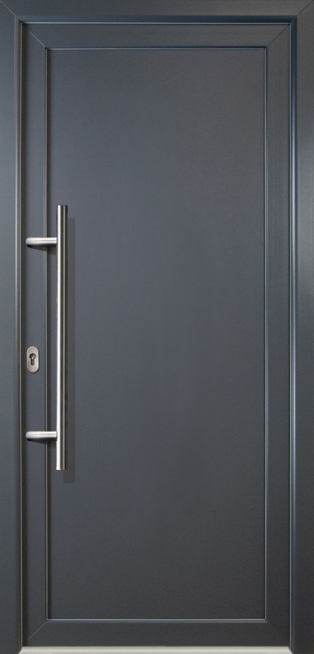 Meeth Haustür Signum Aluminium Modell 01 88 x 200 cm DIN links weiß/titan