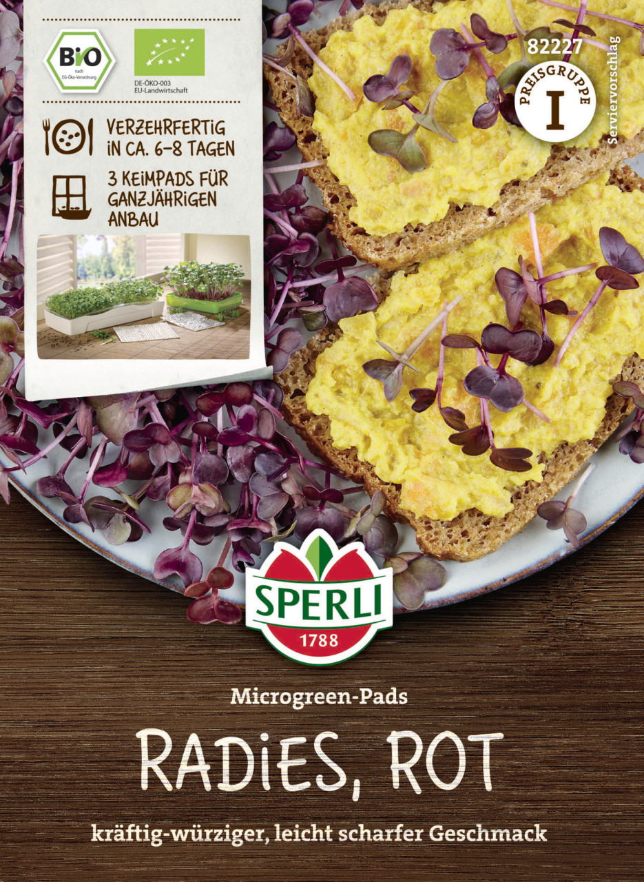Sperli Keimsprossen BIO Microgreen Radieschen 3 Pads