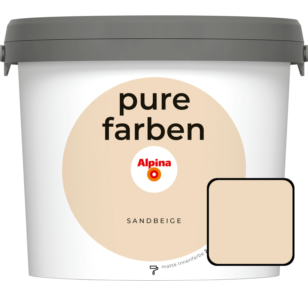 Alpina Pure Farben Wandfarbe sandbeige 2,5 L