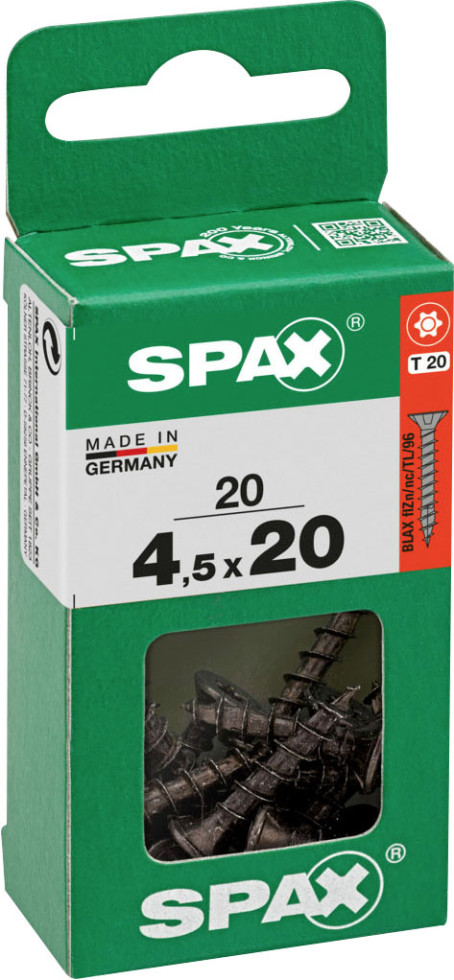Spax Universalschrauben 4,5 x 20 mm T20 Vollgewinde - 20 Stk.
