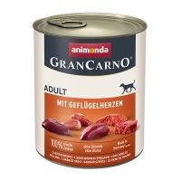 Animonda GranCarno Hundenassfutter Adult getreidefrei 800 g Geflügelherzen