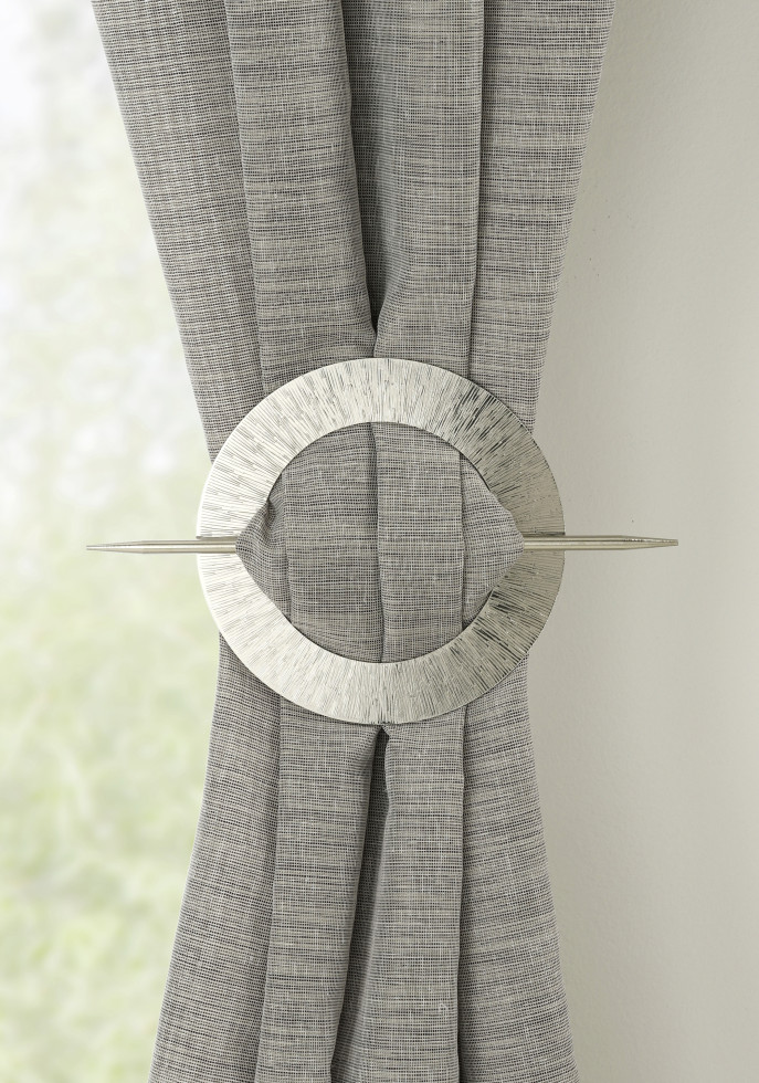 Gardinia Raffhalter für Vorhänge Mars Ø 14,5 cm edelstahl-optik