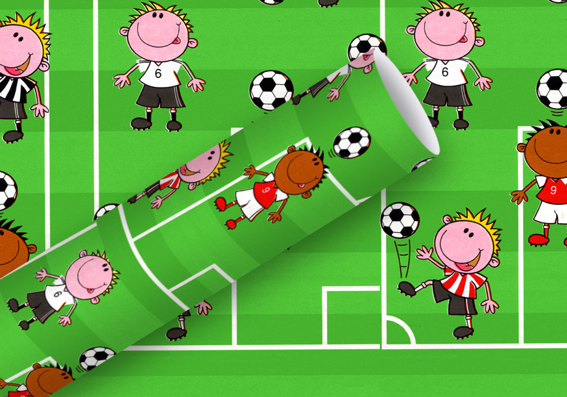 Geschenkpapier Fußballspiel 2 m
