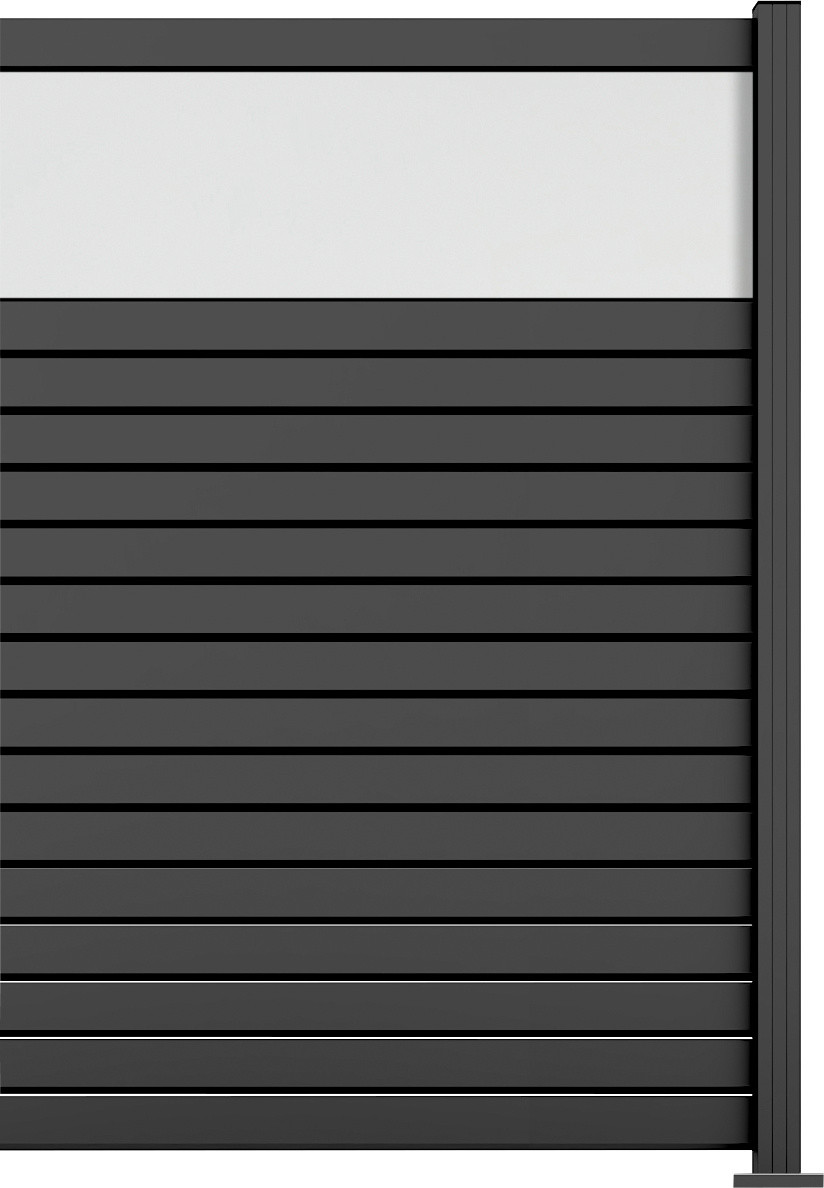 Ambiente Alu-Zaun Erweiterungsset Rhombus MINI 187 x 124,2 cm anthrazit