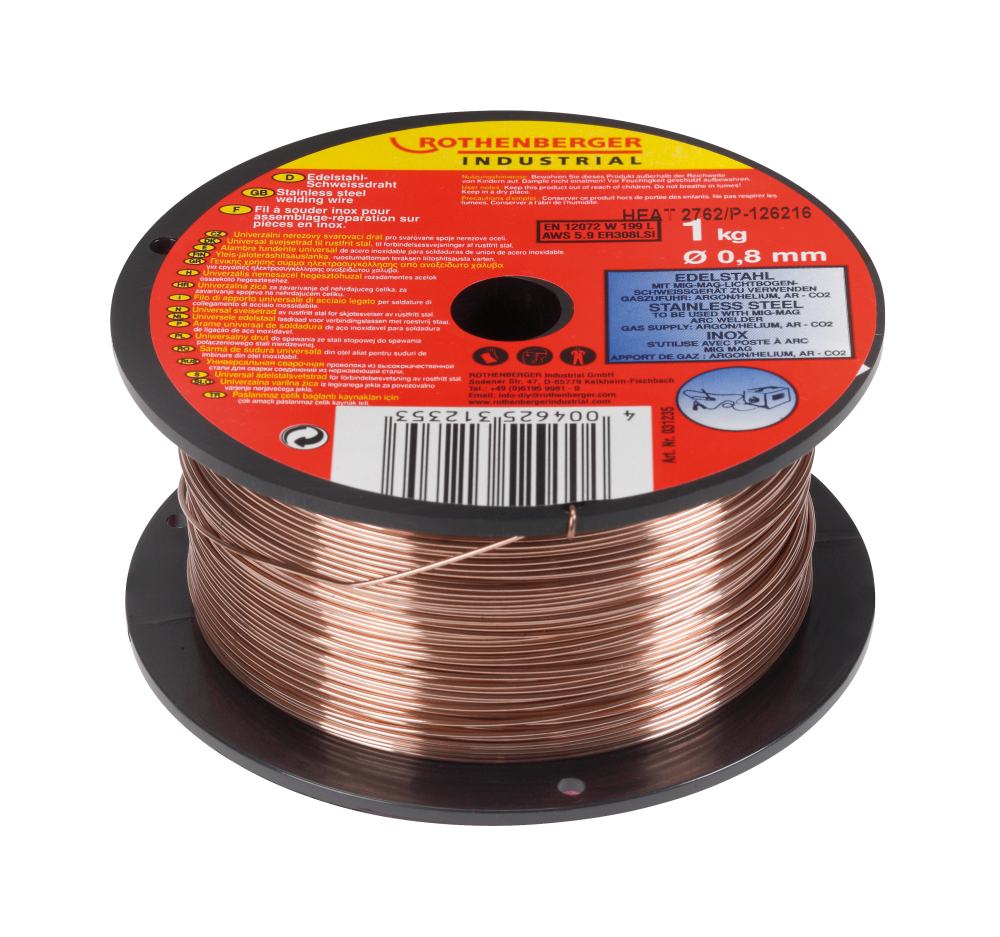 Rothenberger Schweißdraht Edelstahl 0,8 mm 1 kg