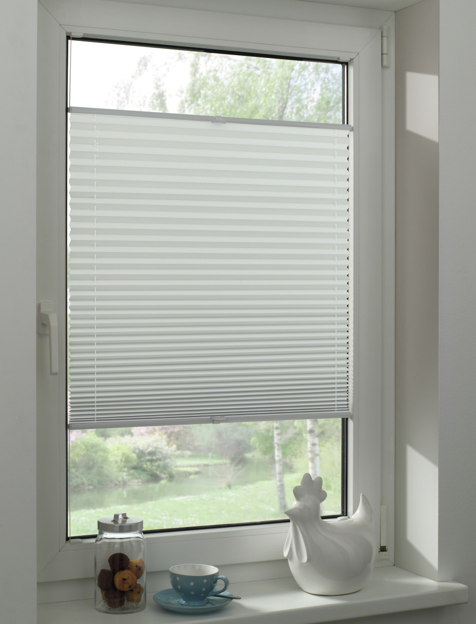 Gardinia Plissee Concept Thermo Abdunklung 45 cm x 130 cm weiß