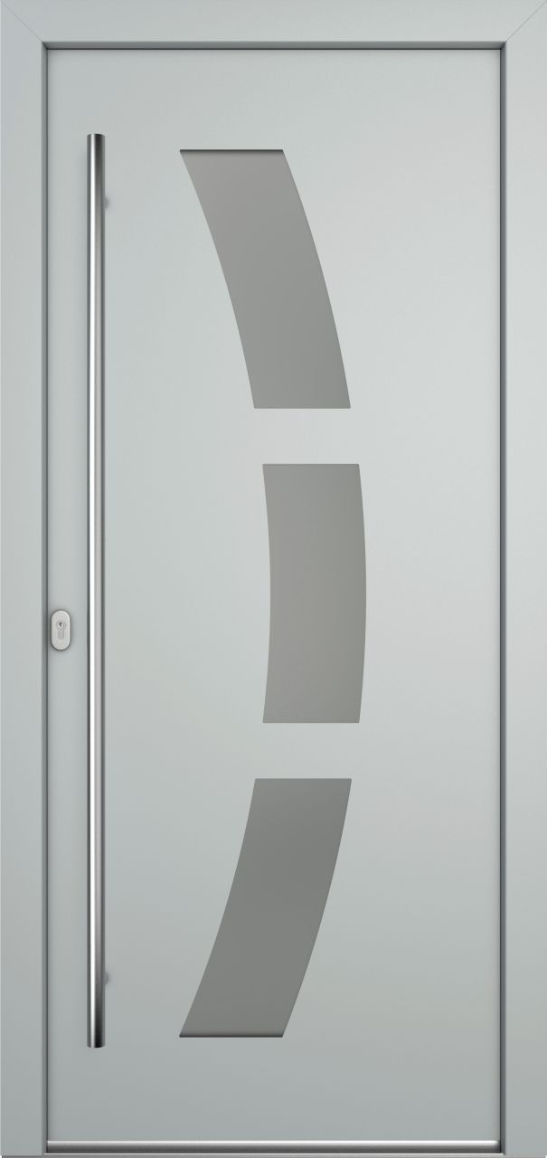 Meeth Haustür Genius PVC Modell 103 DIN Links weiß/lichtgrau