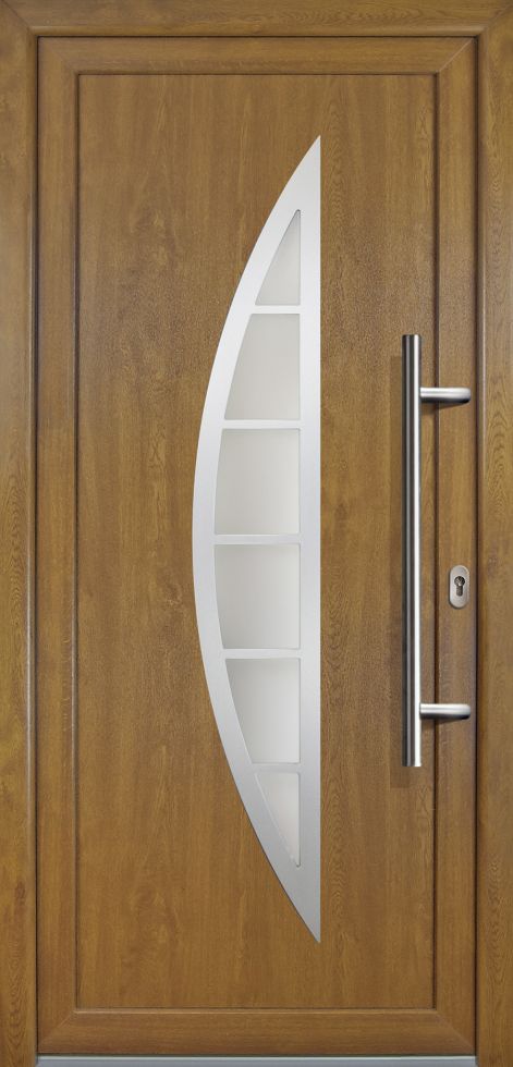 Meeth Haustür Signum PVC Exclusiv PVC Modell 28 98 x 200 cm, DIN rechts, Golden Oak
