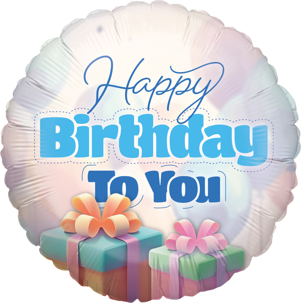 Folienballon Happy Birthday pastel Ø 19 cm 1 Stück