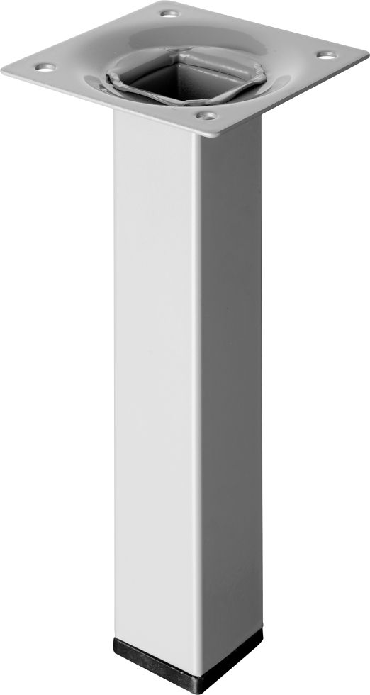 Hettich Tischbein 2,5 x 15 cm Stahl Aluminium-Optik - 1 Stück