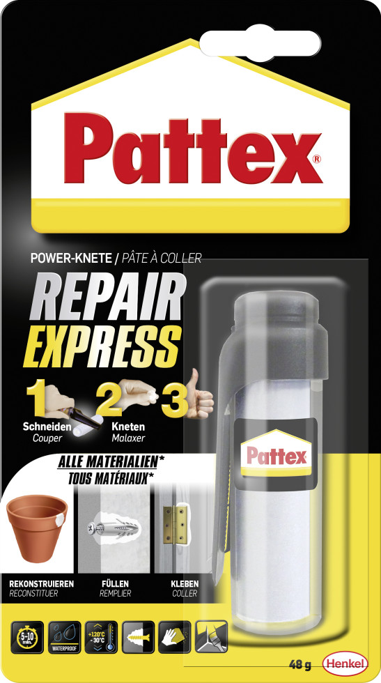Pattex Epoxidharzkleber Powerknete Repair Express 48 g, weiß