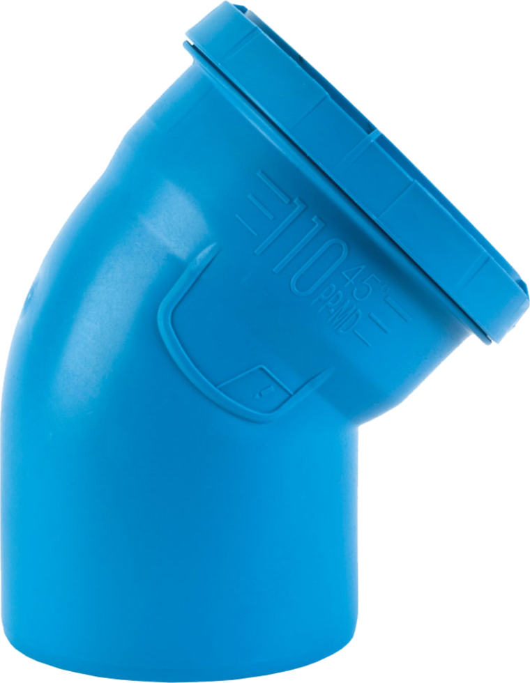 Marley Rohrbogen dBlue DN 90 45° schalldämmend 17 cm blau