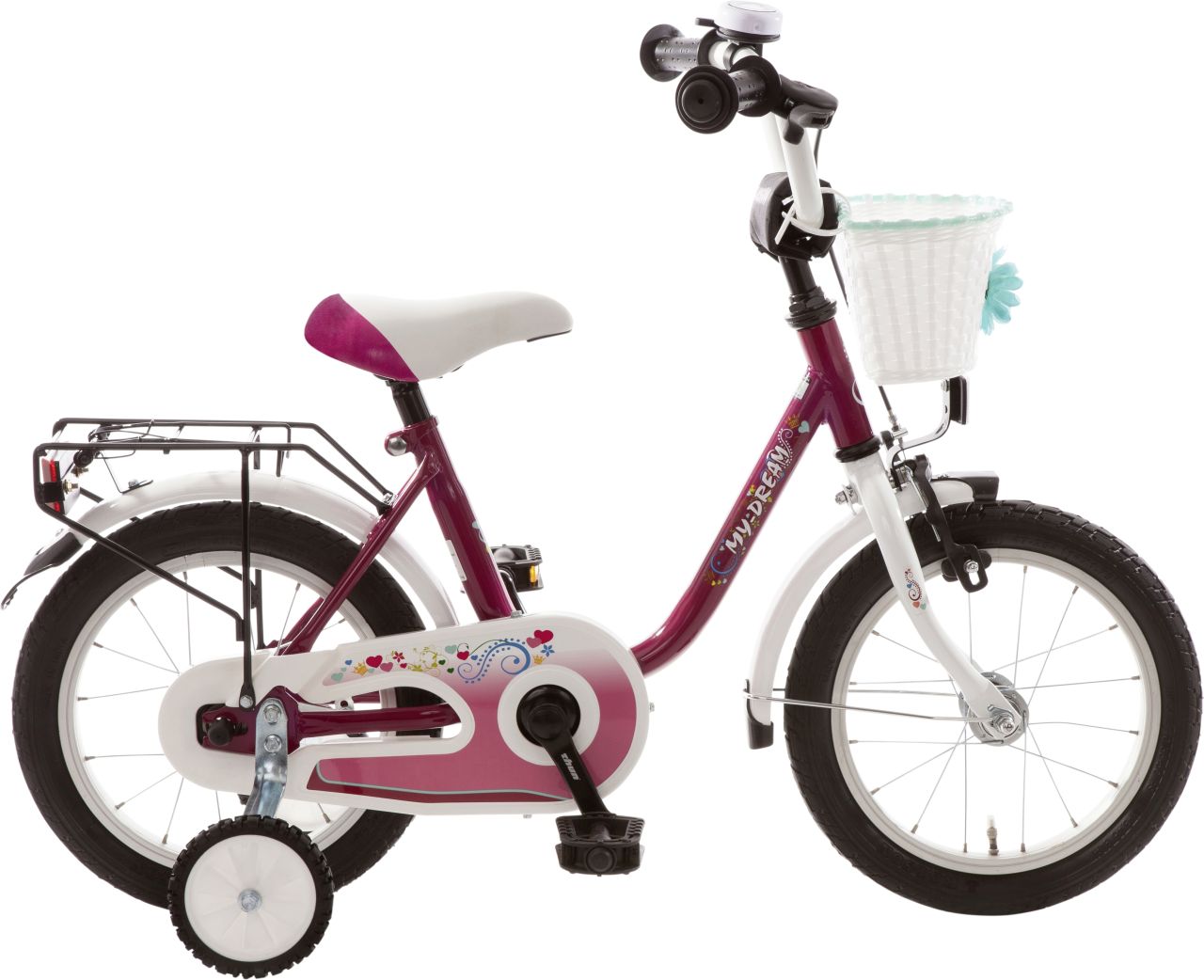 Bachtenkirch Kinderfahrrad My Dream 14 Zoll purpur weiß