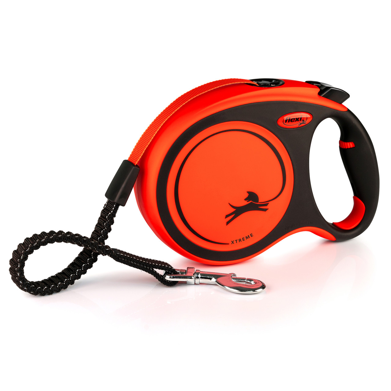 Flexi Hundeleine Xtrem schwarz/orange Gurt 5 m