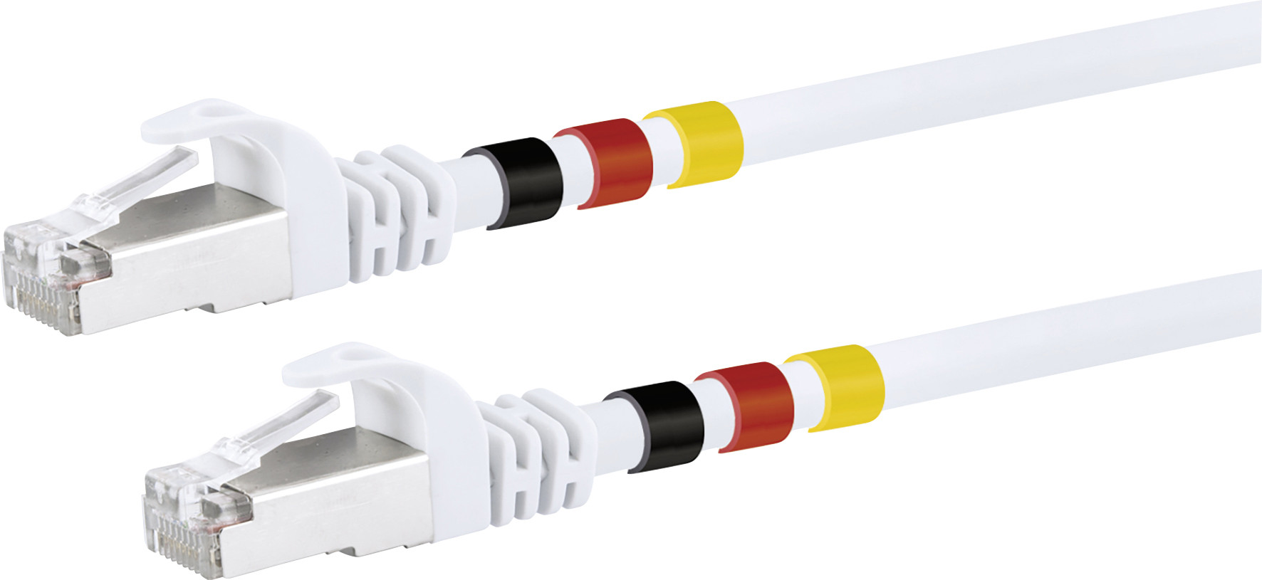 Schwaiger Netzwerkkabel CAT7 2x 3 Farbringe 5 m